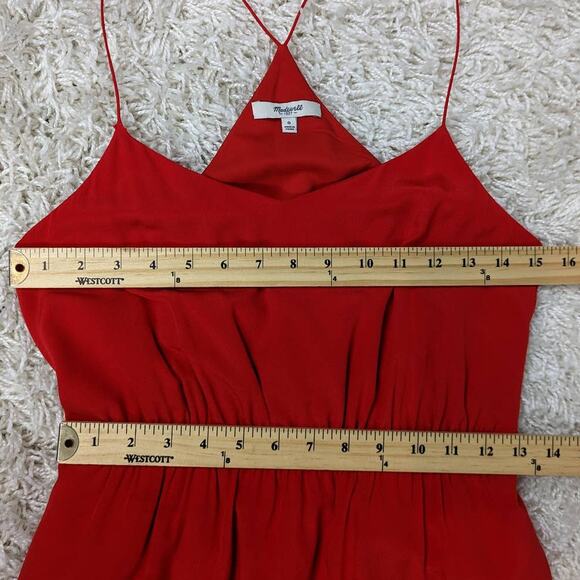 Madewell Silk Starview Cami Mini Dress Red Size 0 - Picture 7 of 14